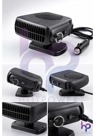 12v Araç İçi Sıcak Soğuk Fan Ptc Isıtıcı Ön Cam Buğu Giderici Çakmaklık Girişli