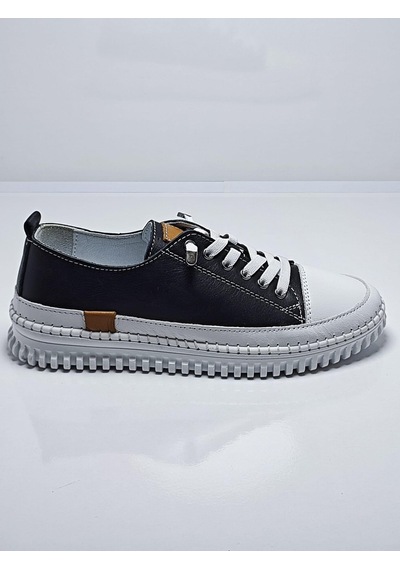 Cem Pekşen Be Fast One C-120 Kadın Günlük Deri Comfort Sneaker Beyaz - Siyah