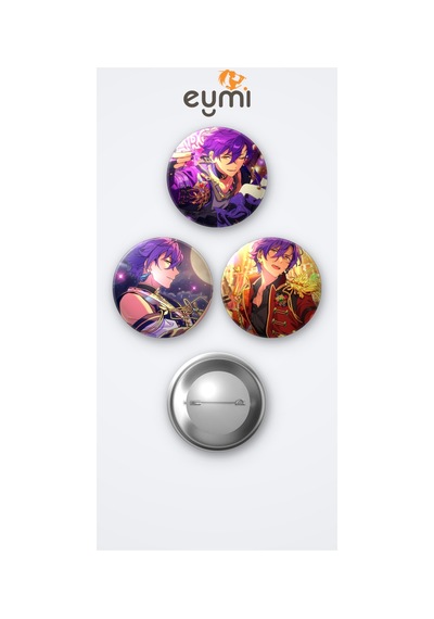 The Ensemble Stars Adonis Otogari 3'lü Metal Rozet Seti 58mm İğneli Buton Çanta Yaka Rozeti Çok Renkli