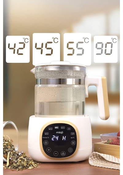 Mioji Mio K99 Çok Fonksiyonlu Isı Kontrolü LED Ekranlı Elektrikli Mama Kettle