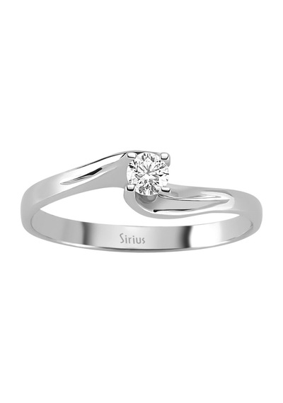 Sirius G Renk 0,14 Karat Pırlanta Tektaş Yüzük 0815R0038