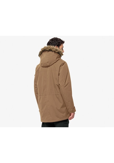 Jack Wolfskin Glacier Canyon Parka Erkek Outdoor Montu 1107674-5601 Kahverengi