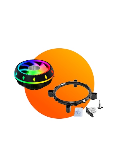 Game Master Gm-95 Rainbow Ufo Tipi Siyah Cpu Fan