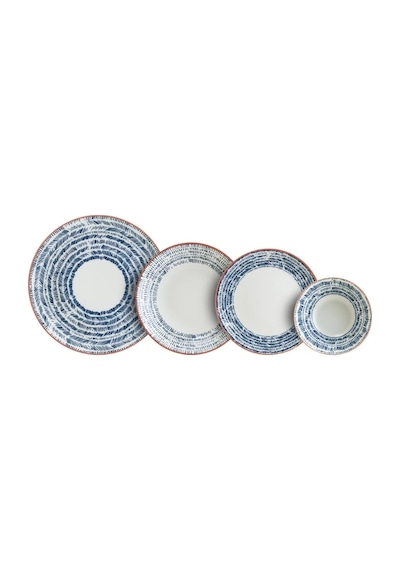 Chichi Home Blue Pino 6 Kişilik Porselen Yemek Takımı 24 Parça