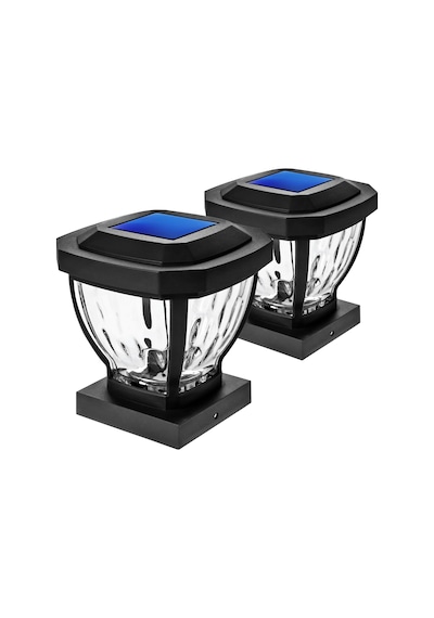 Home Zone Security Dış Mekan Solar Direk Başlığı Işıkları - Siyah
