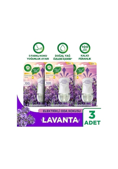 Elektrikli Oda Kokusu Kit Lavanta X 3