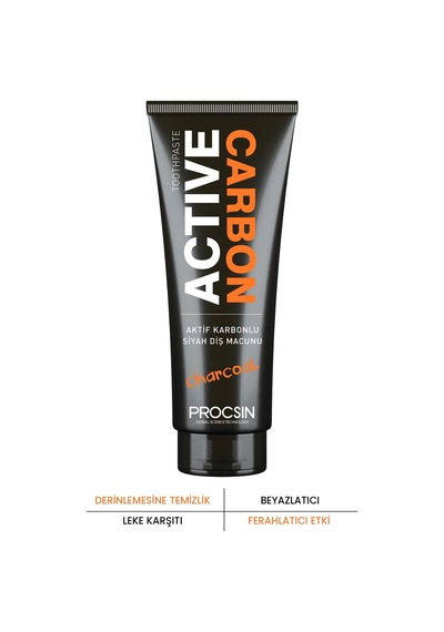Procsın Aktif Karbon Leke  Karşıtı Beyazlatıcı Diş Macunu 80 ML