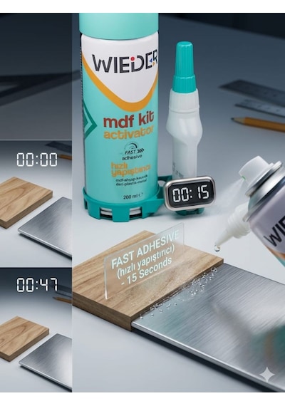 Wıeder Aktivatörlü Hızlı Yapıştırıcı Set 200ml 200 Ml 35 Gr