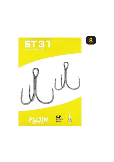 Fujin St31 Üçlü Maket Balık Kancası Nickel 8