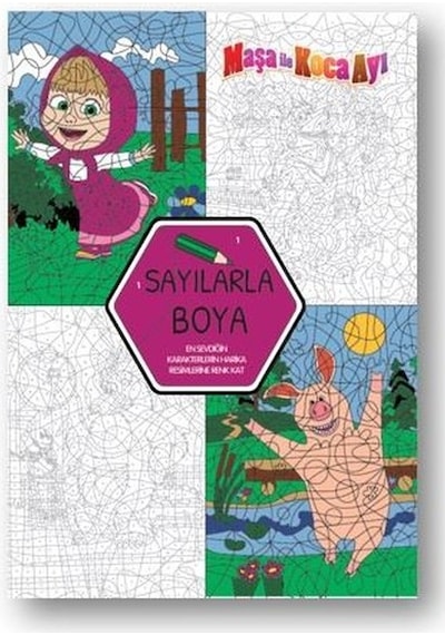 Maşa ile Koca Ayı Sayılarla Boya- Doğan ve Egmont Yayıncılık