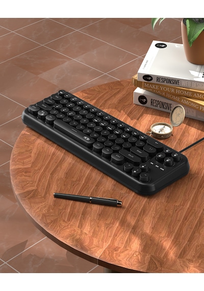 Magegee Ts91 Round 61 Tuş Rgb Kablolu Membran Türkçe Q Siyah Gaming Klavye