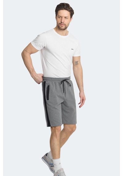 Slazenger Nando 2 Li Set Erkek Siyah - Koyu Gri Şort