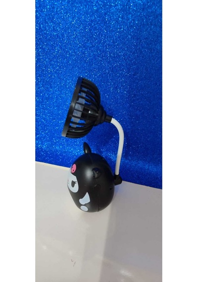 Kuromi Figürlü Mini Masaüstü Usb Fan Taşınabilir Tasarım Hediyelik Eşya Doğum Günü