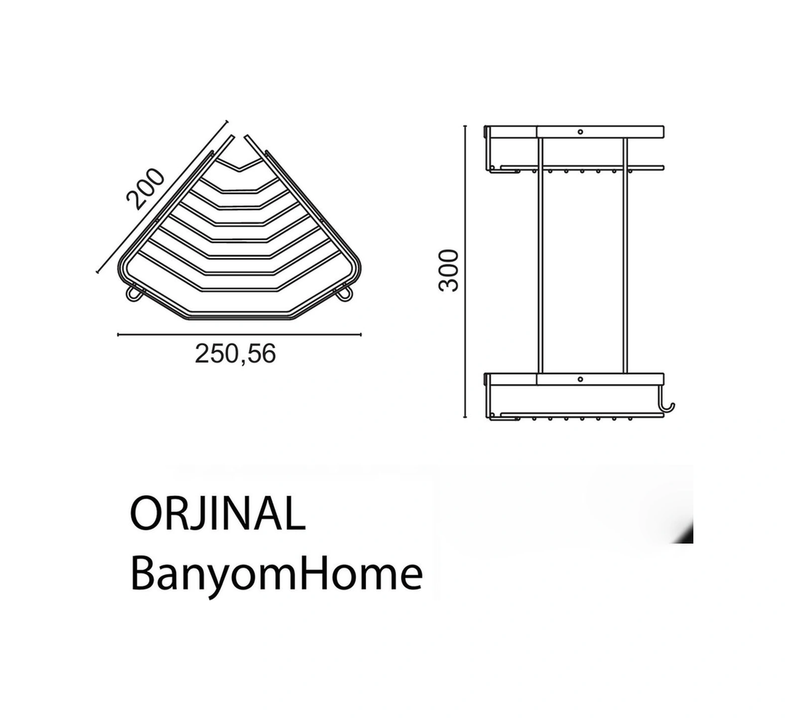Çelik Banyo Paslanmaz Çelik Erpa 2 Li 19x19 Cm Şampuanlık Köşe Süngerlik Krom