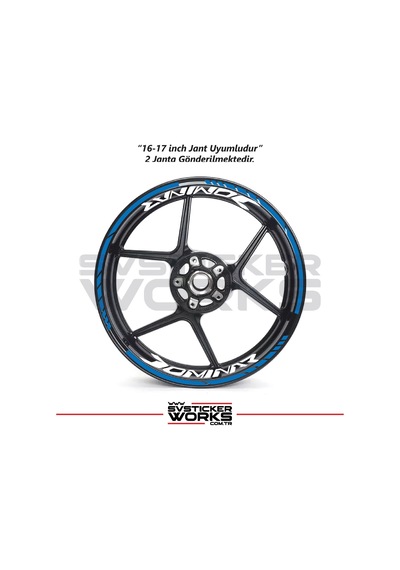 Bajaj Dominar Jant Sticker Dış Ve İç Set Sticker Jant Şeridi Mavi