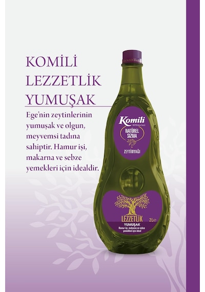 Komili Sızma Lezzetlik Yumuşak Zeytinyağı Pet 2 x 2 L