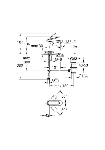 Grohe Veris Tek Kumandalı Lavabo Bataryası 32183000