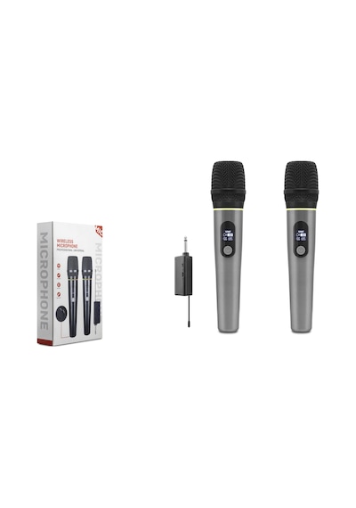 Hadron Hdx2791g Uhf Kablosuz 2 Mikrofonlu 6.35 Mm Set Gri