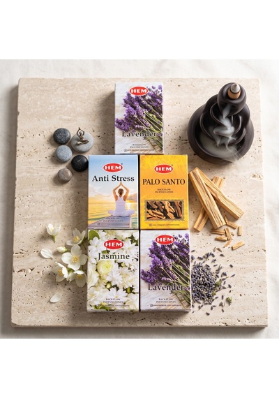 Bakgelal 4 Lü Geri Akışlı Şelale Konik Tütsü Seti Palo Santo, Lavanta, Anti Stress Ve Yasemin 40 Adet - 9081087580297