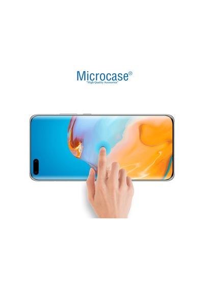 Huawei P40 Pro 3D Curved Tam Kaplayan Tempered Cam - Siyah