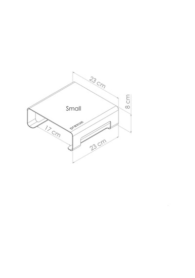 Ayrex Prexua Riser Masaüstü Monitör Standı - Monitör Yükseltici Gold, Small