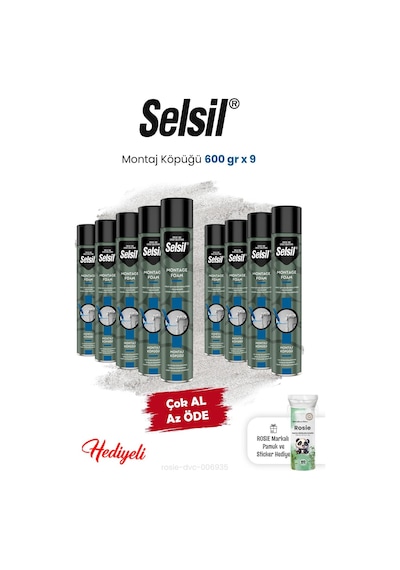 Montaj Köpüğü 9 X 600 Gr Ve Rosie