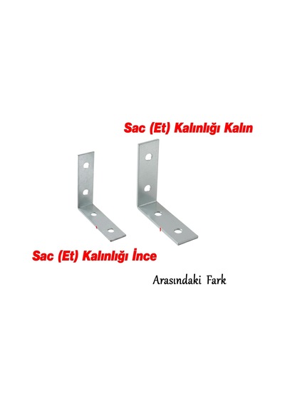 25 Adet Metal Köşebent 40x40x15 Mm İnce L Demiri Gönye Mobilya Duvar Sabitleme Bağlantı Apara