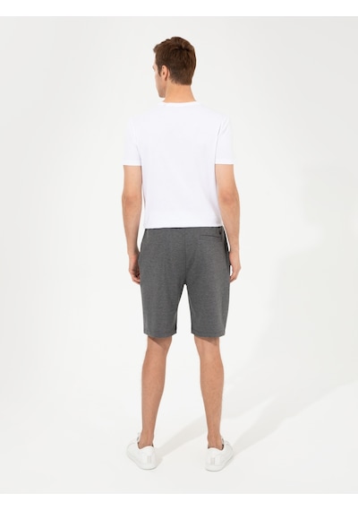 Cacharel Gri Melanj Comfort Fit Örme Şort