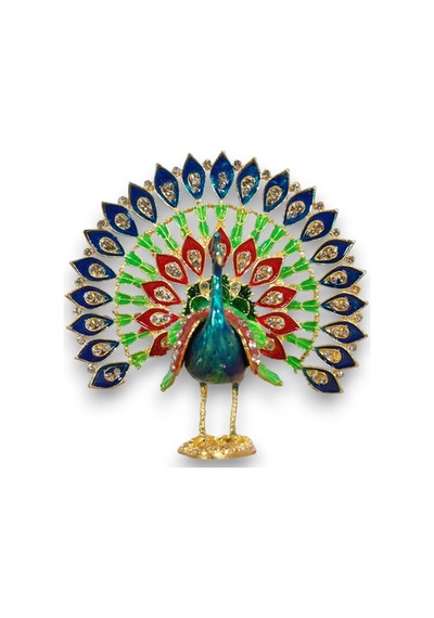 Yukarı Kuyruklu Tavuskuşu Biblo Gösterişli & Lüks Dekoratif Biblo 13 X 13 CM 727616781