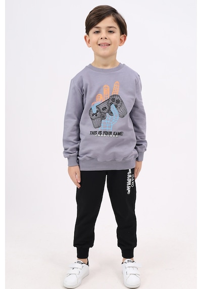 Toontoy Kids Toontoy Erkek Çocuk Baskılı Eşofman Takım Saks Mavisi