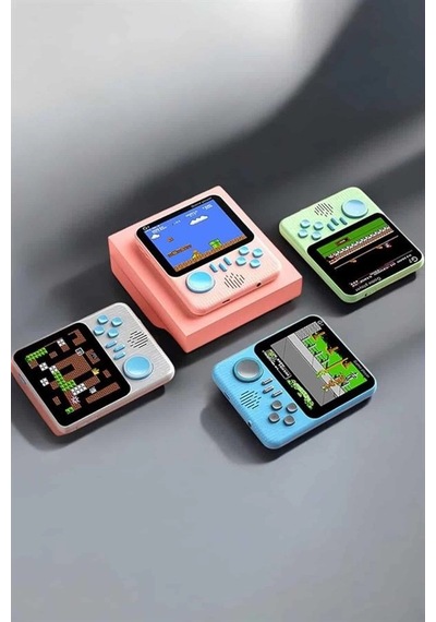 Mey İthalat Mini Atari El Atarisi 3.5 İnç Ekran Çift Konsol 666 Adet Retro Oyun Gameboy El Atarisi