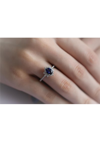 1,24 Karat Safir Pırlanta Yüzük-419