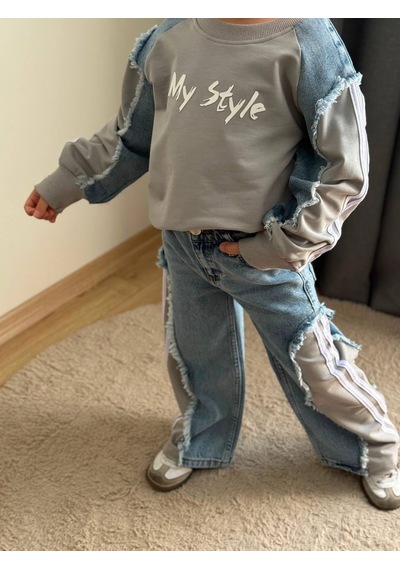 Kokoş Bebe My Style Kot Garnili 2 Li Kız Çocuk Takım - 4/12 Yaş - 31899 Gri Kokoş Bebe My Style Kot Garnili 2 Li Kız Çocuk Takım - 4/12 Yaş - 31899 Gri