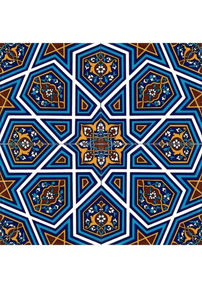 Armada Çini 20x20 Cm Sp 48 Kütahya Çinisi Selçuklu Desenli Çini K