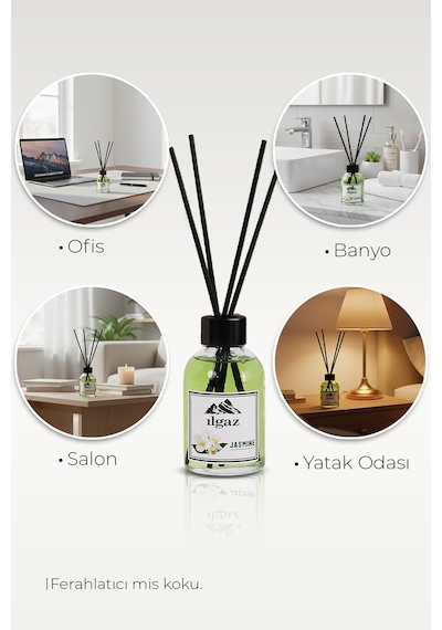 Ilgaz Reed Diffuser Yasemin Çiçeği Bambu Çubuklu Oda Kokusu 110 ML