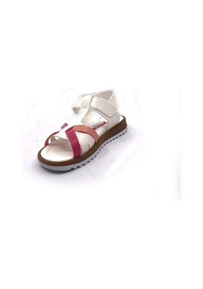 Şirin Bebe 01 Beyaz Kız Çocuk Bebe Sandalet Ayakkabı