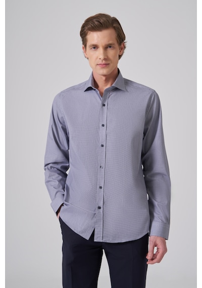 Morven Erkek Lacivert Pamuk Trend Dynamic Fit İtalyan Yaka Gömlek 26mc004042200 Lacivert