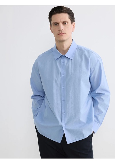 Lc Waikiki Mavi Regular Fit Poplin Erkek Gömlek