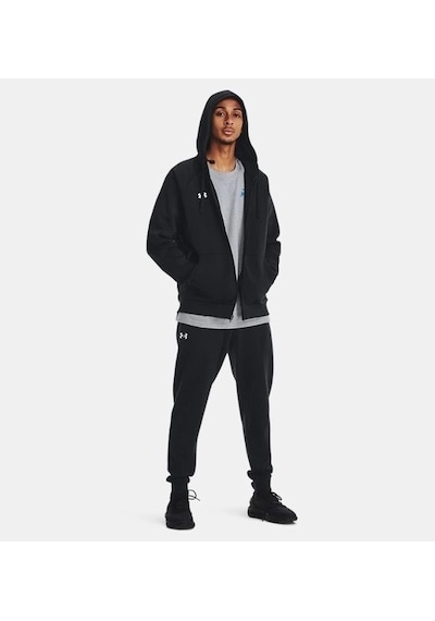 Under Armour Ua Rival Fleece Fz Hoodie Erkek Eşofman Üstü 1379767-001 Siyah