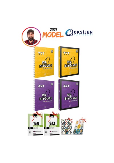 2027 Model Dr Biyoloji Tyt - Ayt 4lü Video Ders Kitabı Konu Ve Soru Bankası Seti