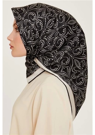 Armine Sura Saf İpek Eşarp 9246d 06 Siyah