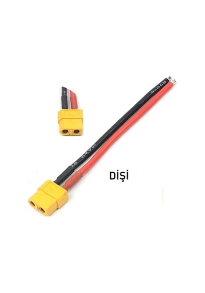 Xt30 Erkek Lipo Pil Şarj Kablosu 10 Cm 14 Awg 2,5 Mm²