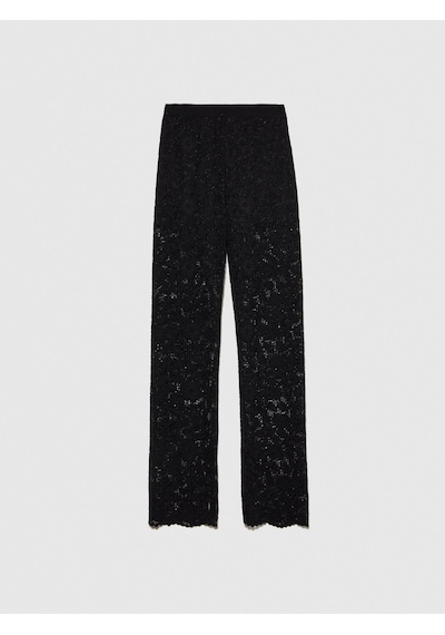 Sisley Yün Karışımlı Yüksek Bel Dantel Efektli Pantolon Kadın Siyah T-shirt - 323a48c6lf03w Sisley Yün Karışımlı Yüksek Bel Dantel Efektli Pantolon Kadın Siyah T-shirt - 323a48c6lf03w