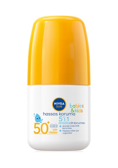 Nıvea Sun Spf 50+ Bebek Ve Çocuk İçin Hassas Koruma Güneş Koruyucu Roll-on 50 Ml - 4 Adet Tarı
