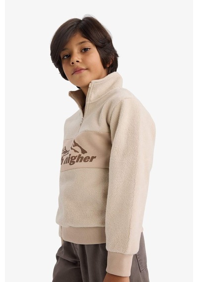 Defacto Erkek Çocuk Yarım Fermuarlı Baskılı Polar Sweatshirt G4944a825aubg117 Bej-bg117 Defacto Erkek Çocuk Yarım Fermuarlı Baskılı Polar Sweatshirt G4944a825aubg117 Bej-bg117