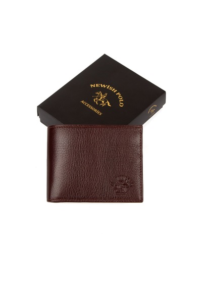 Newish Polo Erkek Hakiki Deri Cüzdan Ve Kartlık New167 Kahverengi
