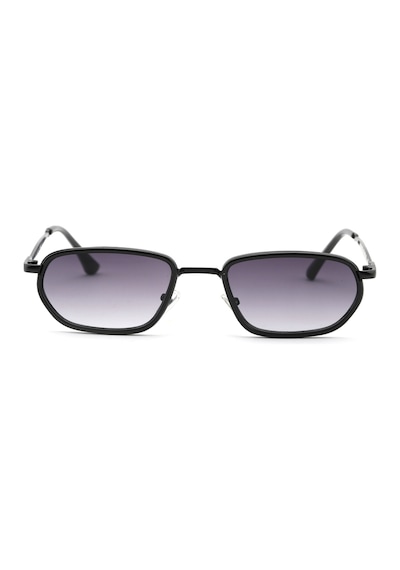 Minimal Geometrik Tasarım Siyah Çerçeve Siyah Cam Güneş Gözlüğü Kadın%erkek Uv400 Siyah