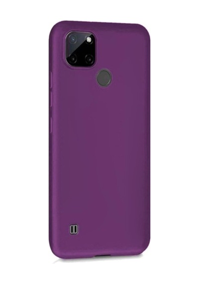 Oppo Realme C25y Kılıf Esnek Ince Soft Tasarım Dayanıklı Kılıf Kapak Col178268-mor