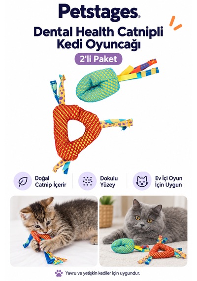 Petstages Dental Health Chews Catnipli Peluş Kedi Oyuncağı