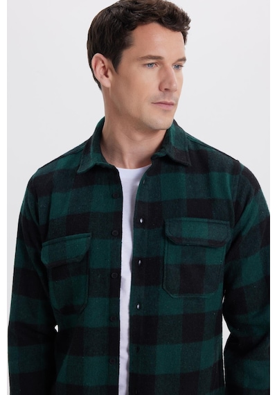 Tudors Erkek Slim Fit Dar Kesim Uzun Kollu Kapaklı Çift Cepli Kareli Kışlık Oduncu Gömlek-41703 Çok Renkli Tudors Erkek Slim Fit Dar Kesim Uzun Kollu Kapaklı Çift Cepli Kareli Kışlık Oduncu Gömlek-41703 Çok Renkli